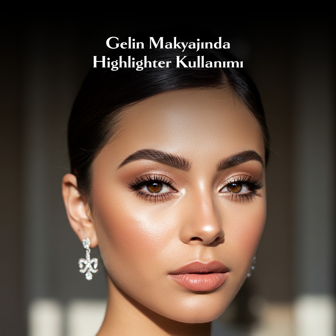 Gelin makyajında highlighter